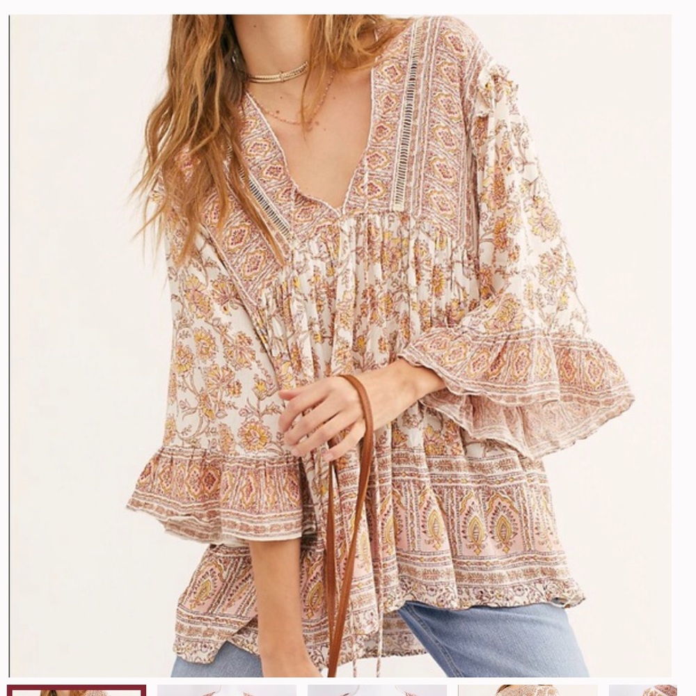 ⬇️NWT Free People Moonlight Dance Printed Tunic - Picture 9 of 16
